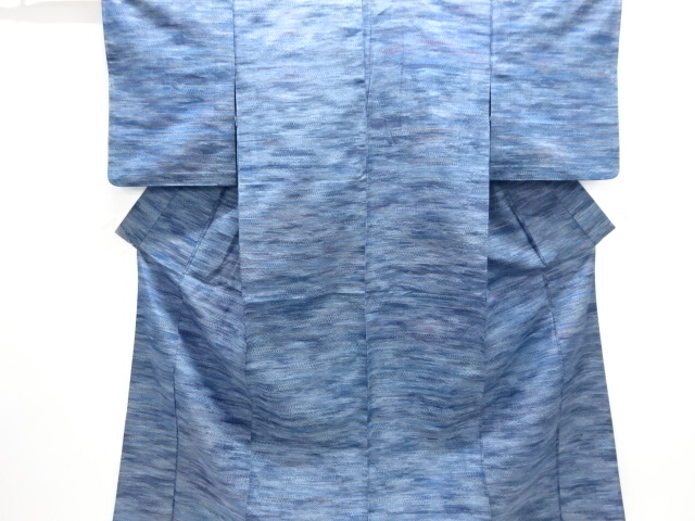 抽象模様織り出し手織り紬単衣着物